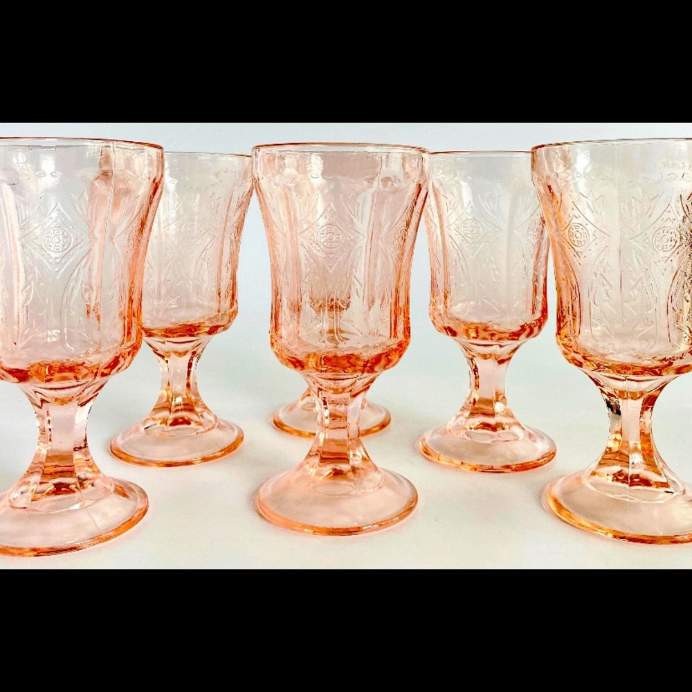 Vintage Blush Goblets